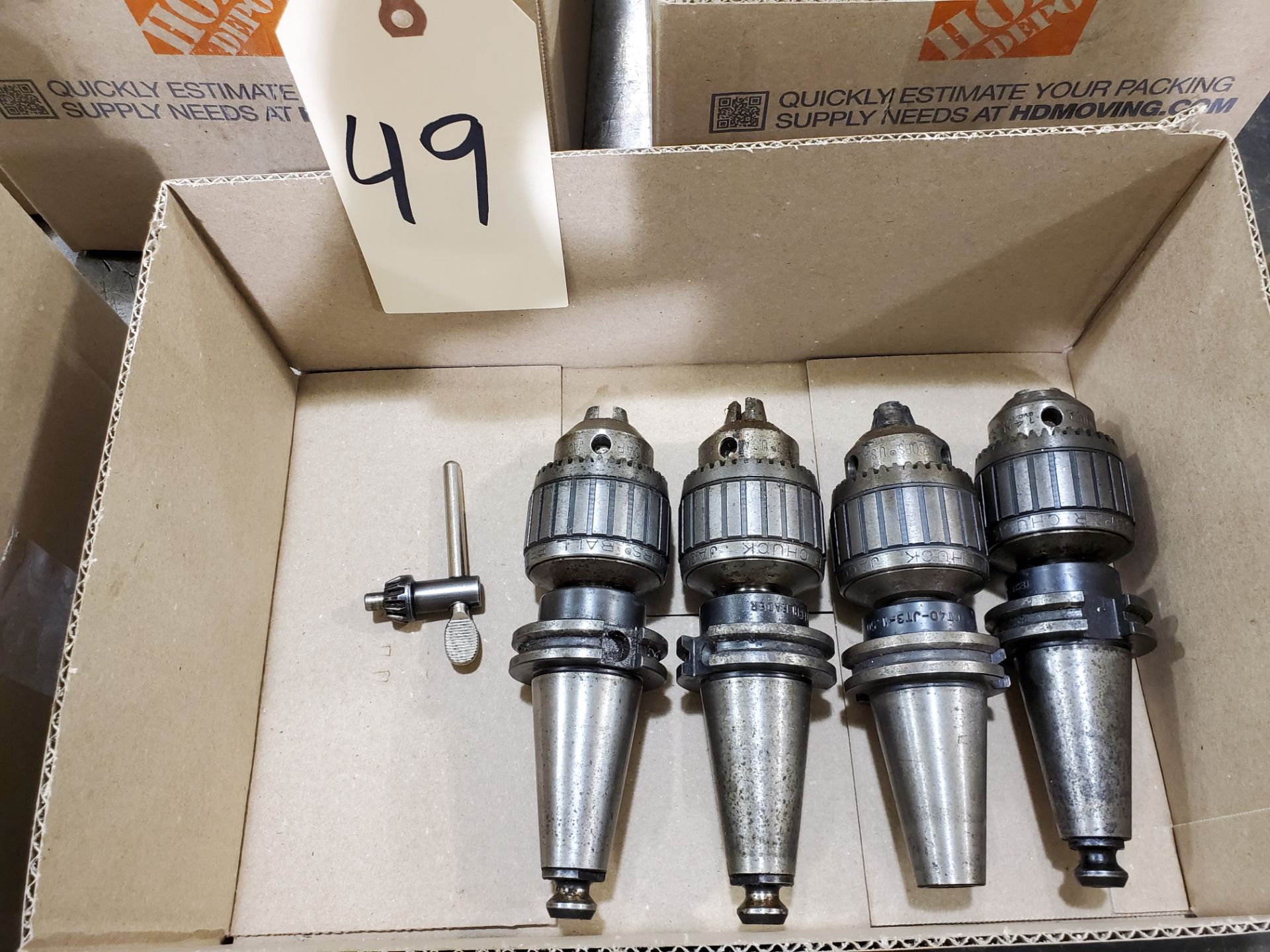 (4) CAT40 Jacobs #14N 1/2" Drill Chucks