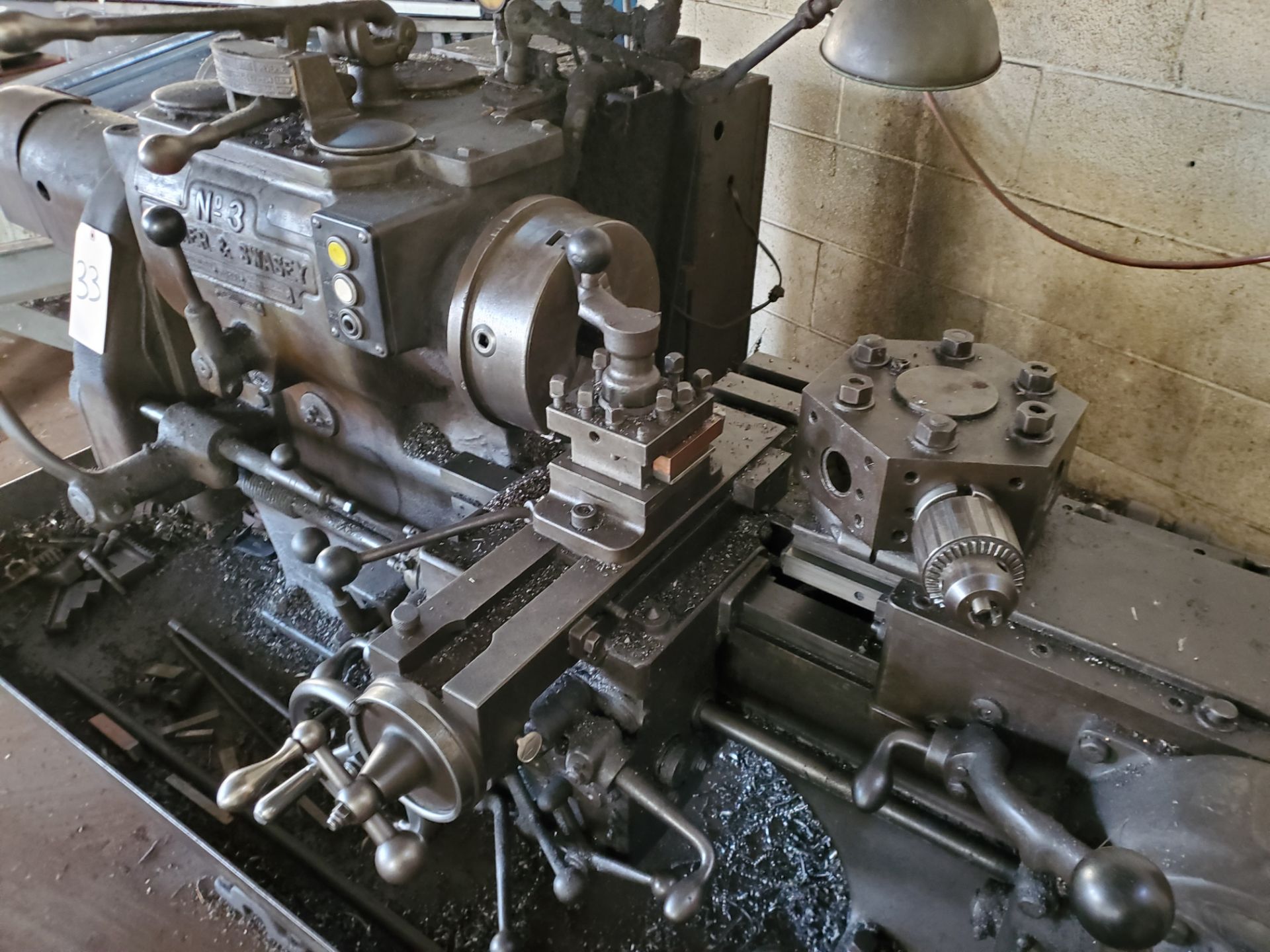 Warner & Swasey No. 3 Ram Type Turret Lathe - Image 3 of 4