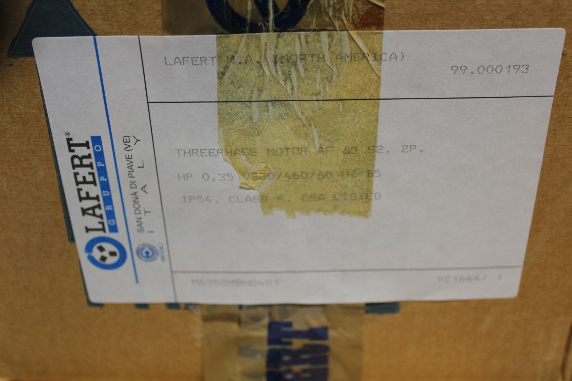 (8) LAFERT NEW ELECTRIC MOTORS, SEE LABEL INFO, LOCATION, LONDON, ONTARIO - Image 2 of 2