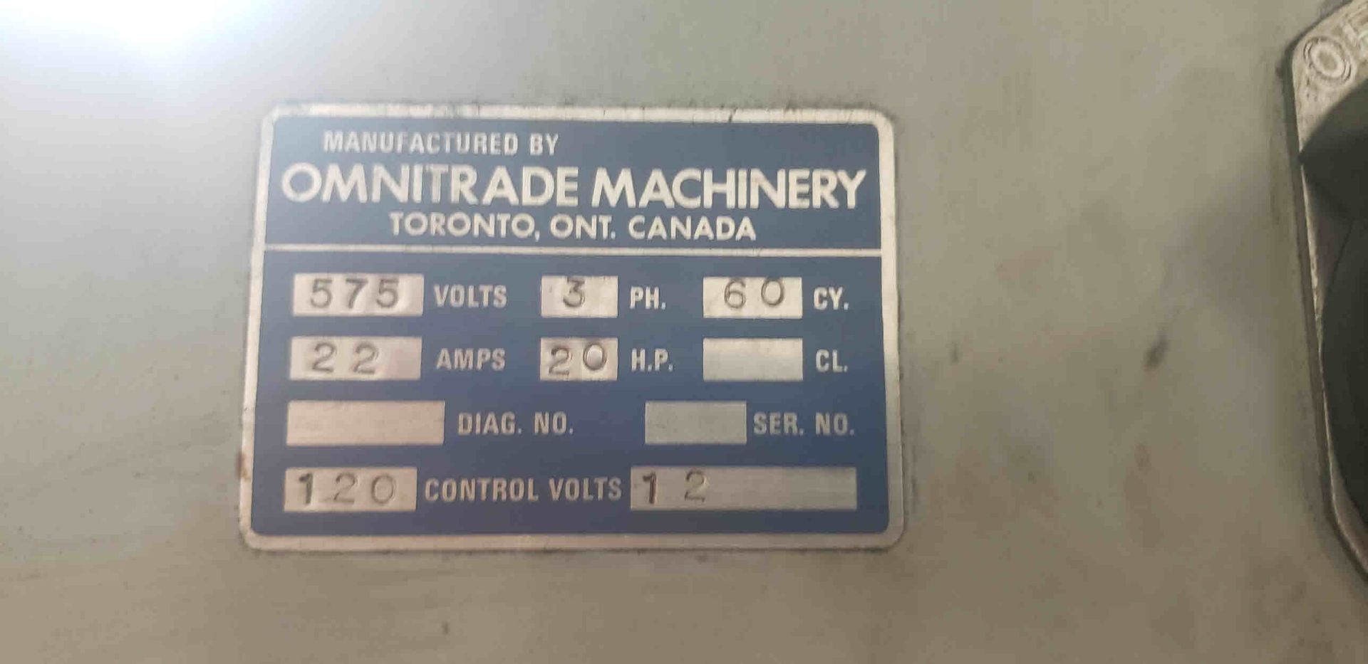 Tos W100A Horizontal Boring Mill (1981), LOCATION, MISSISSAUGA, ONTARIO - Image 18 of 18