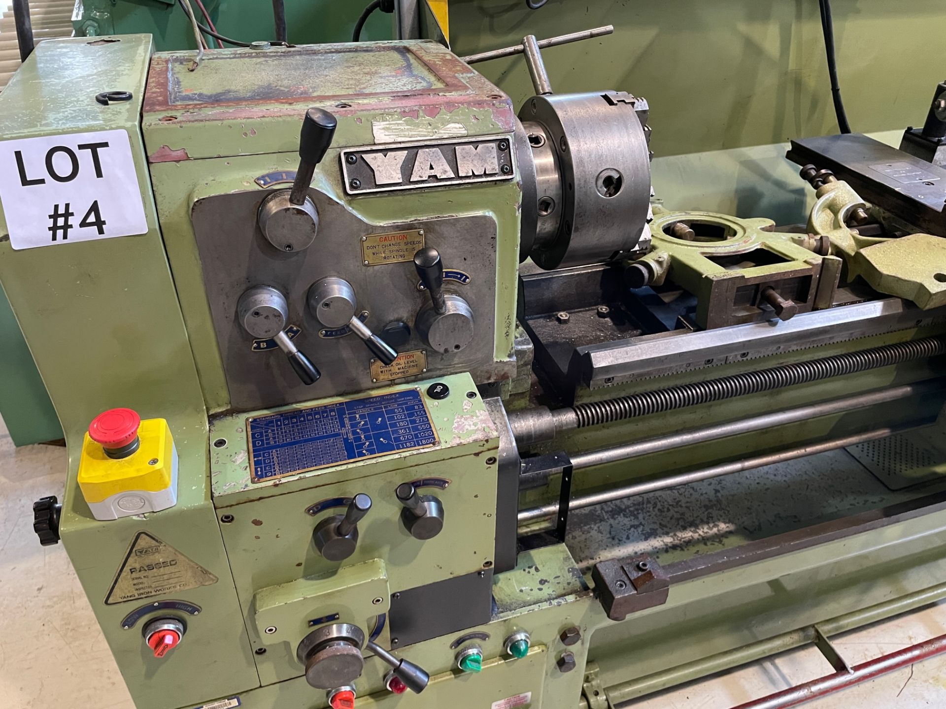 YAM LATHE, MODEL 1000G, A97813, 14'' X 40'', LOCATION, MONTREAL, QUEBEC - Image 2 of 4