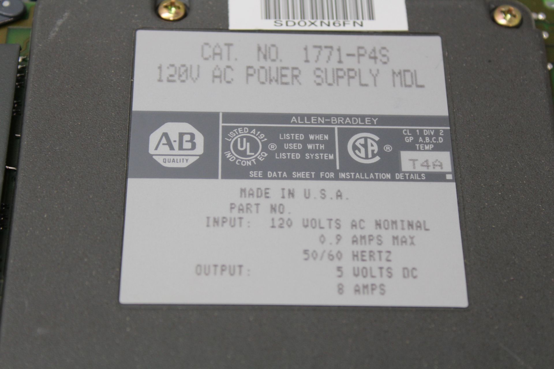 Allen Bradley 2 processor 2 power supplies, Location, London, Ontario - Image 2 of 4