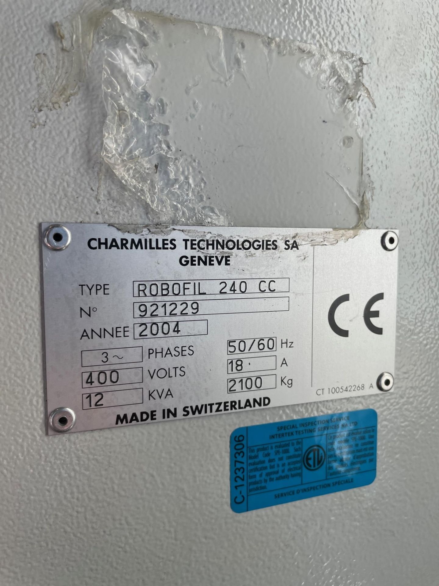 ROBOFIL CHARMILLE EDM CNC, MODEL 240CC, S/N 921229, LOCATION, MONTREAL, QUEBEC - Image 5 of 9