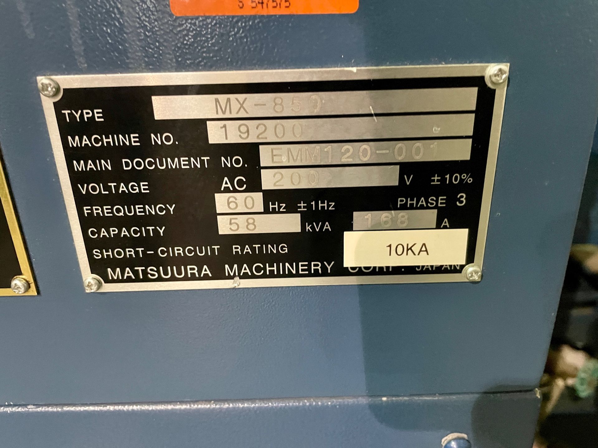 Matsuura 2013, Machining Center, Model – MX-850, Serial# - 19200, Location, Montreal, Quebec - Image 9 of 11