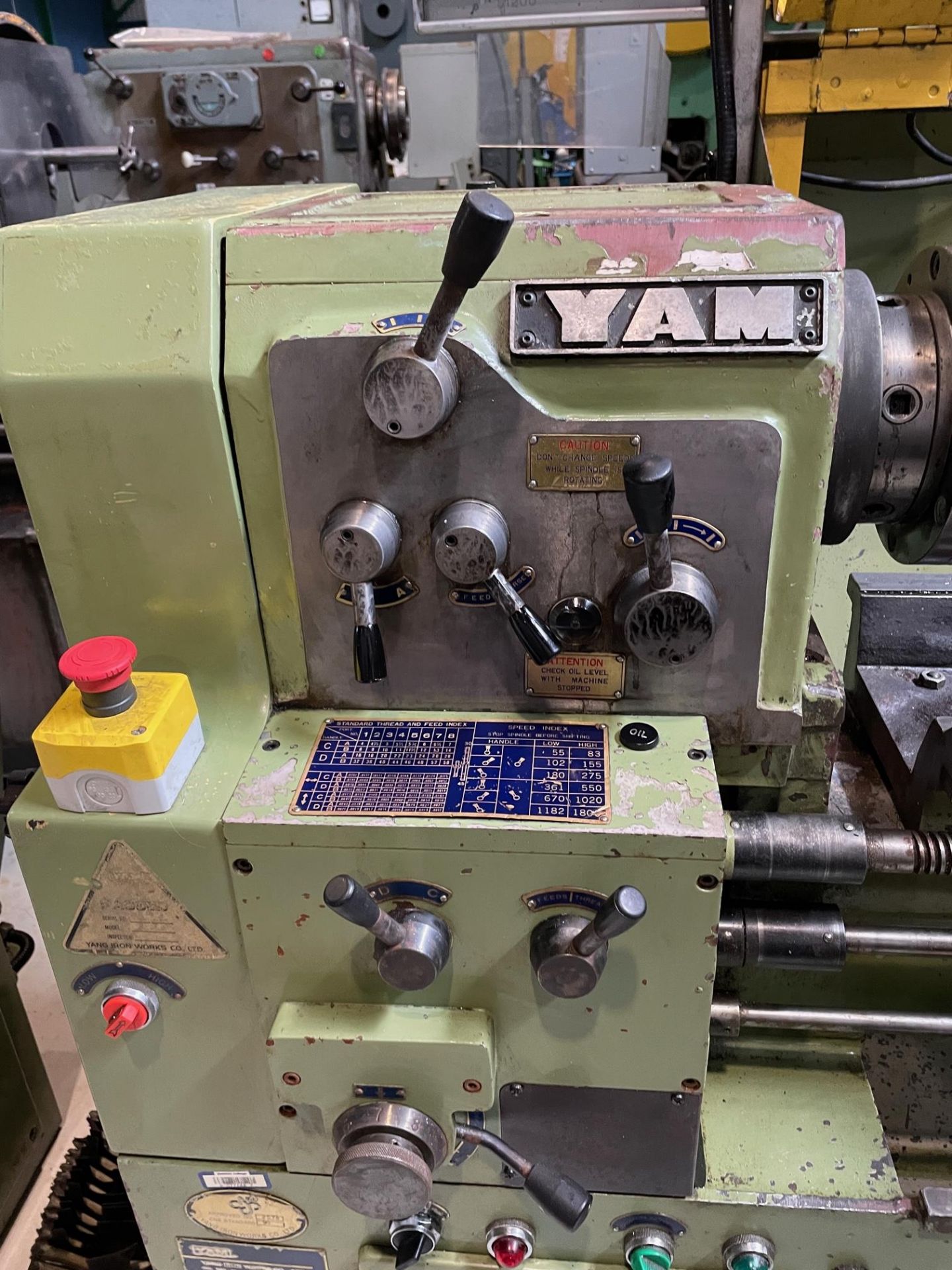 YAM LATHE, MDL 1000G, S/N A97771, 14'' X 40'', LOCATION, MONTREAL, QUEBEC - Image 5 of 6