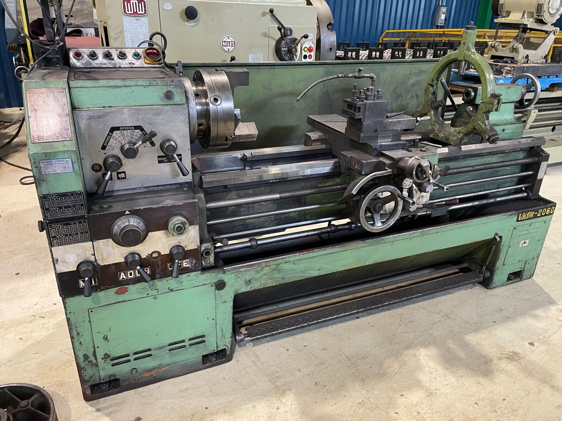 VICTOR LATHE, MDL VICTOR2060, S/N 781019, 20'' X 60'', LOCATION, MONTREAL, QUEBEC - Image 2 of 6