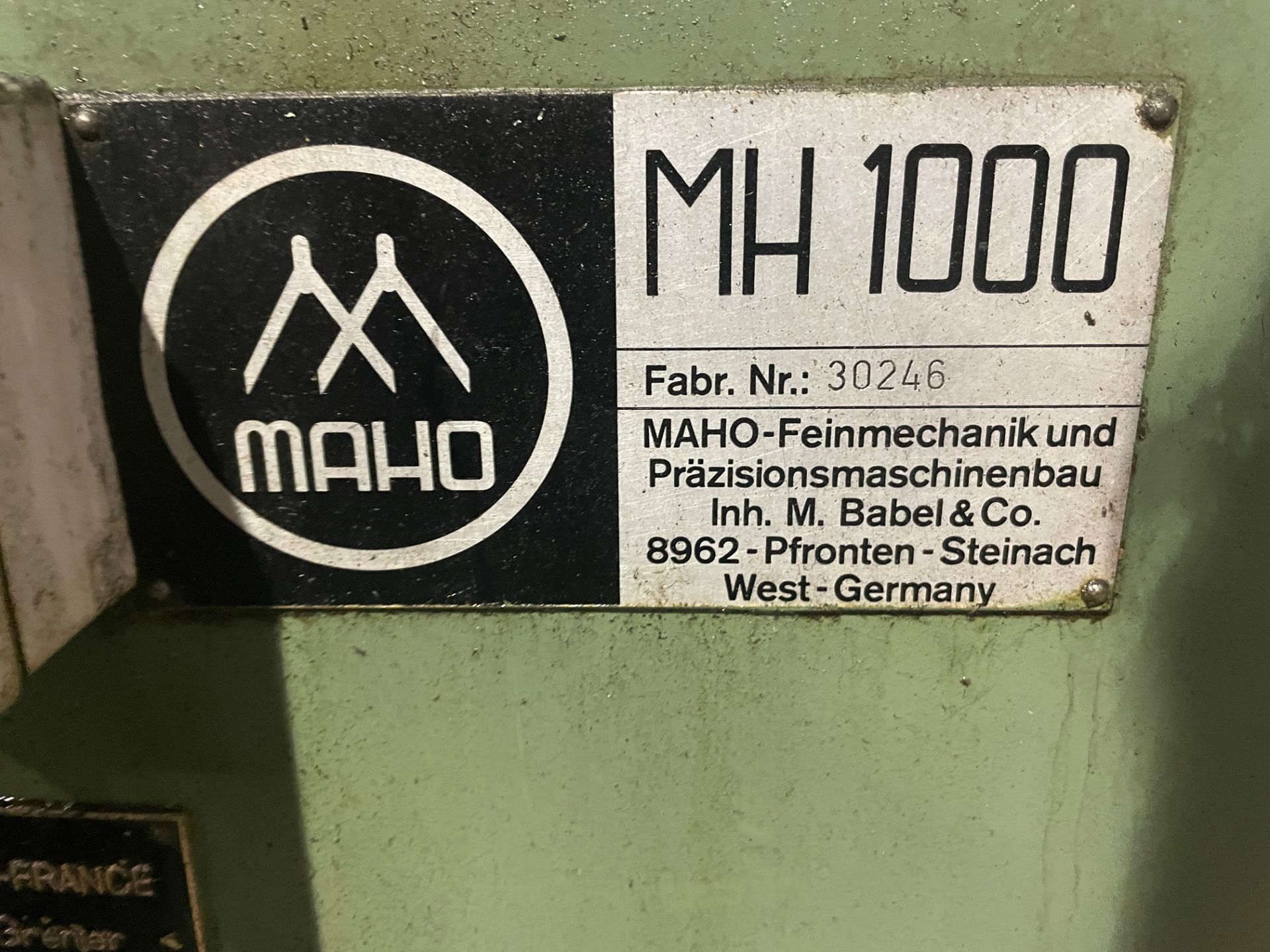 Maho Milling / Model: MH1000 / SN: 30246 / Table size: 25" x 42" - Image 3 of 5