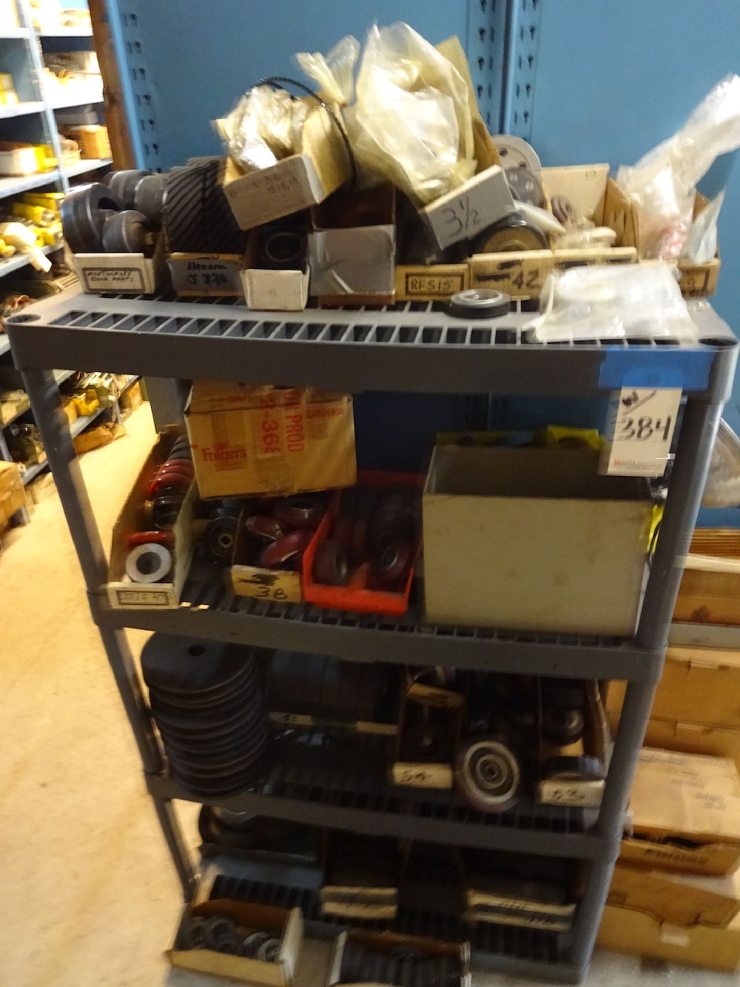 LOT: Assorted Elevator Parts in (3) Sections of Shelving (no shelving), plus (1) Stand-Alone Section - Image 3 of 3