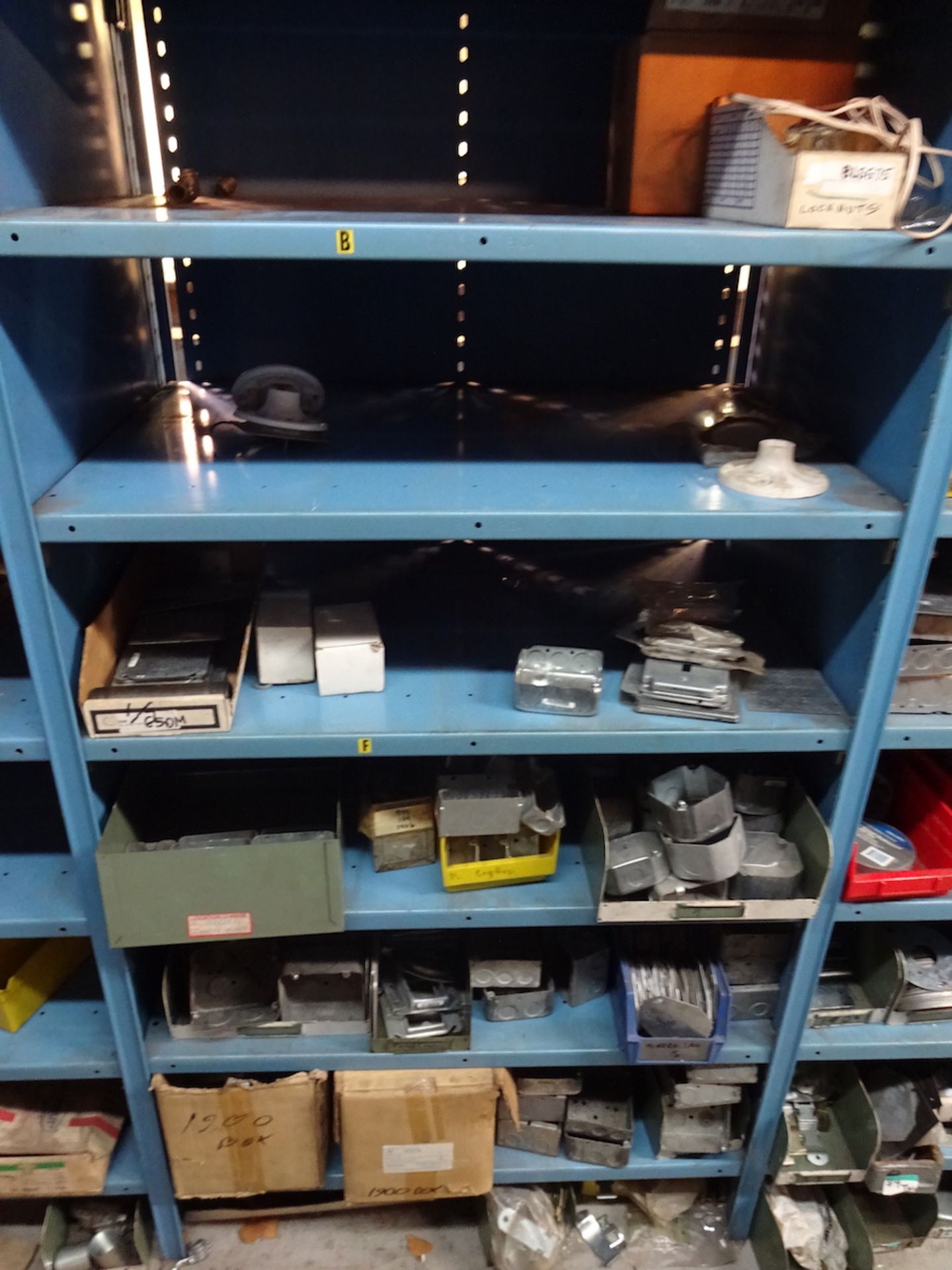 LOT: Assorted Electrical Parts on (6) Sections Shelving (includes shelving) - Image 4 of 4