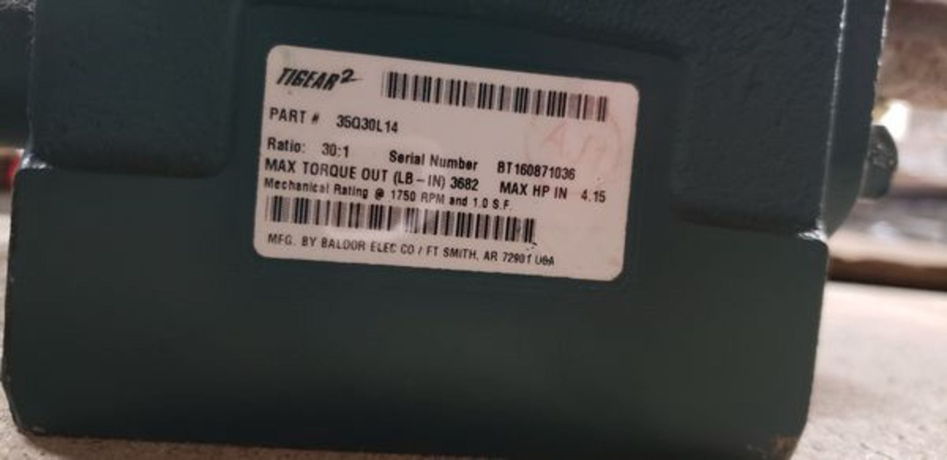 DODGE TIGEAR 2 REDUCER 35Q30L14 - Image 4 of 4