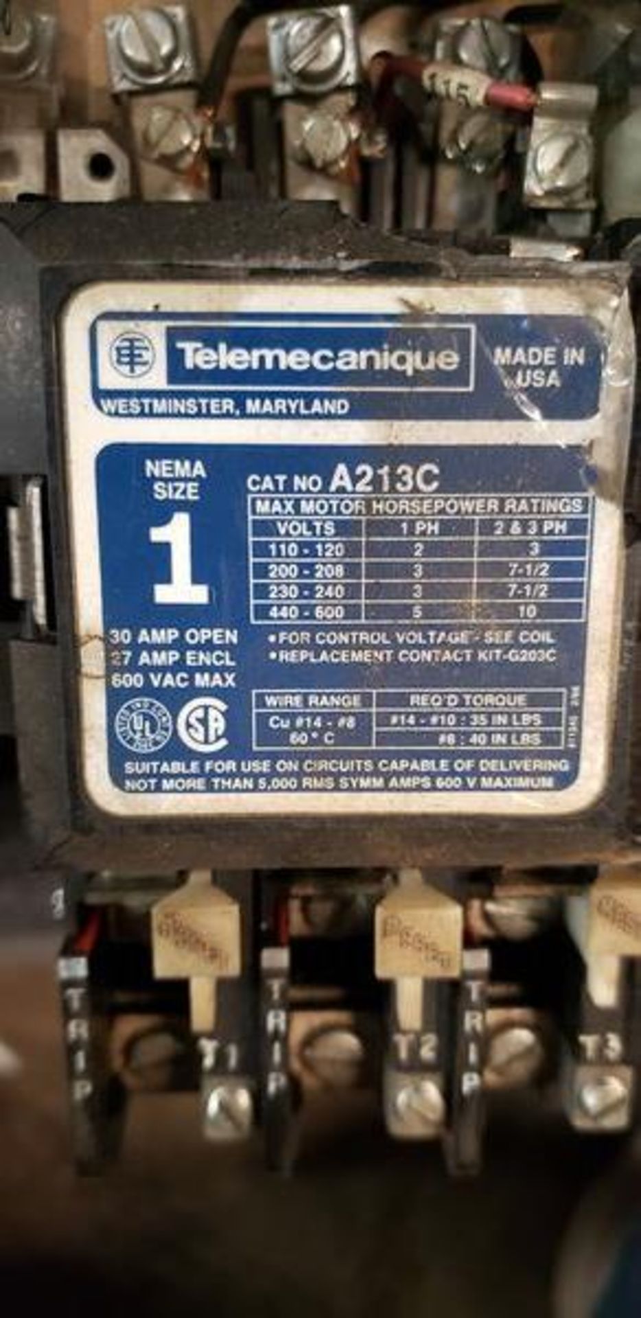 LOT OF TELEMECANIQUE CONTACTORS AS SHOWN - Image 5 of 6