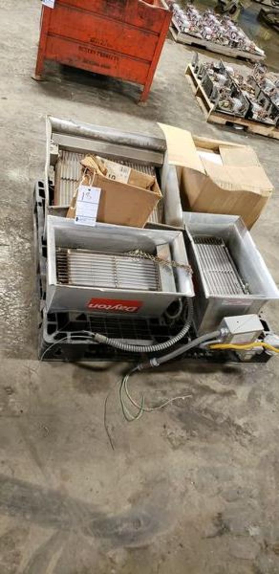 SKID OF OVERHEAD HEATERS AND PARTS