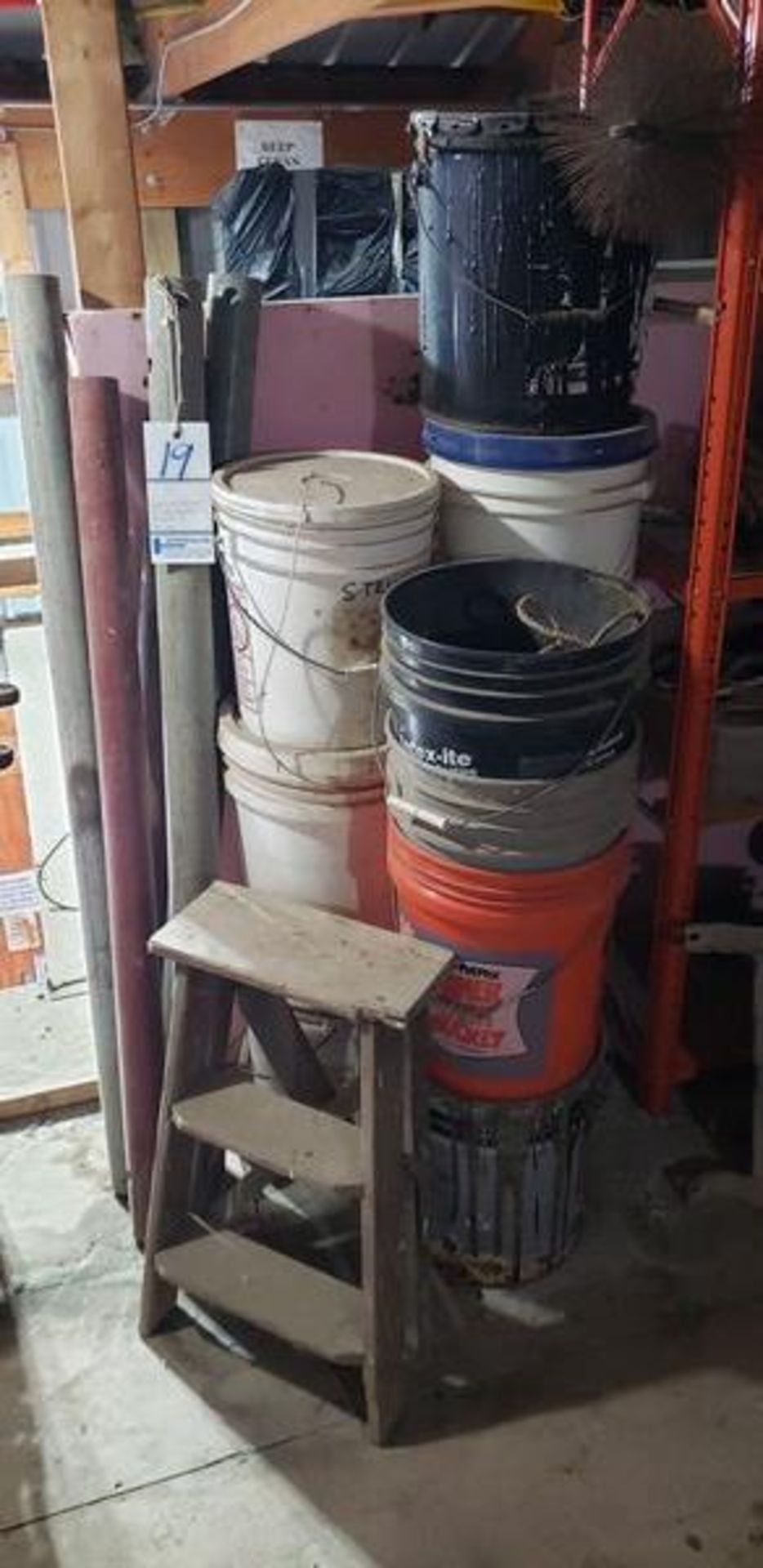 LOT OF MISC WITH BUCKETS, SHELF, ETC - Image 2 of 9