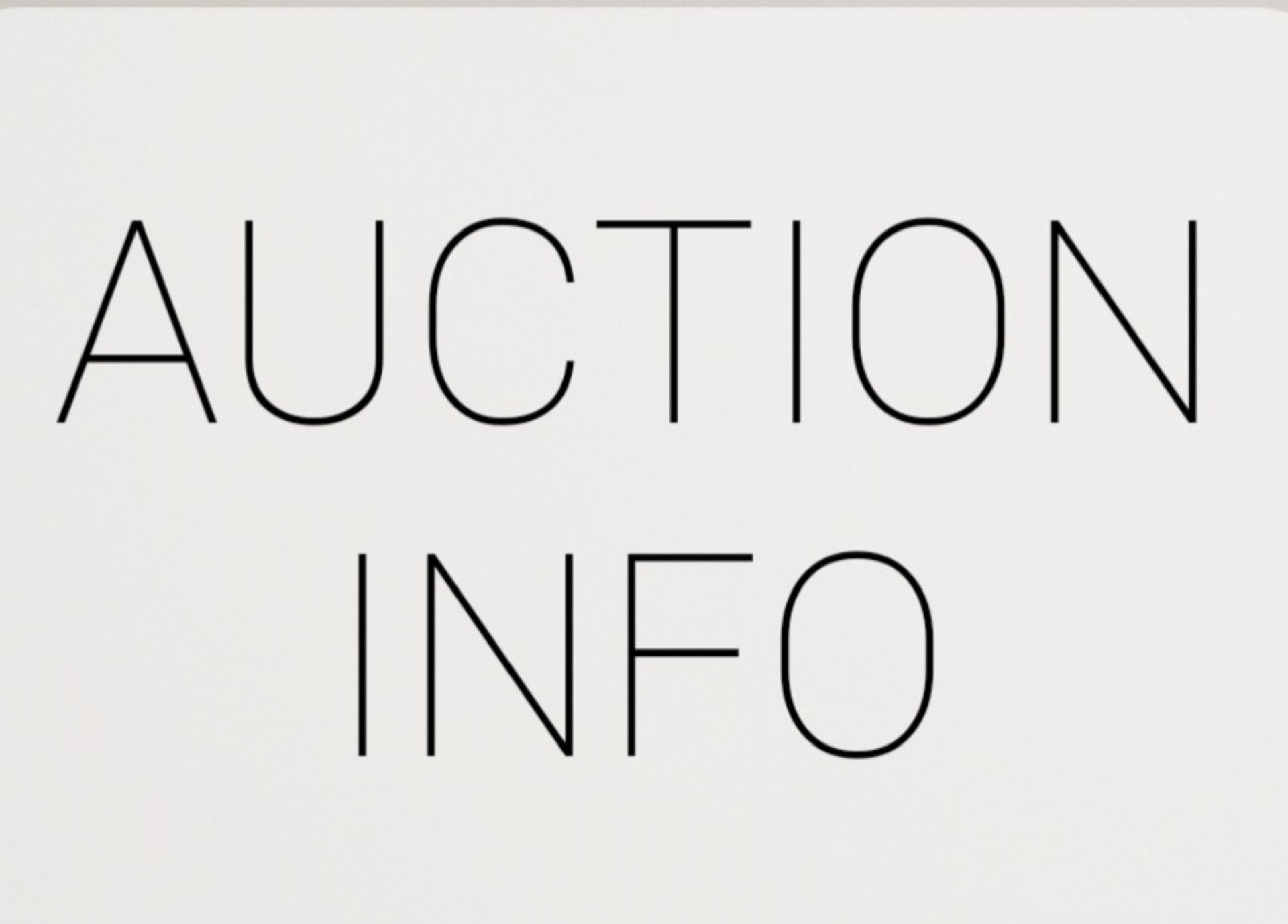 INFORMATIONAL LOT - PLEASE READ - 2 DAY AUCTION