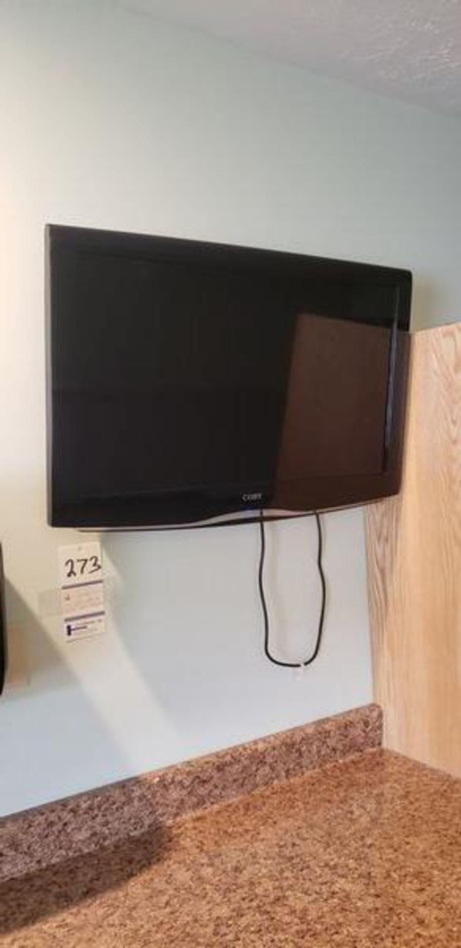 32" COBY TV WITH REMOTE AND EXTRA WALL MOUNT