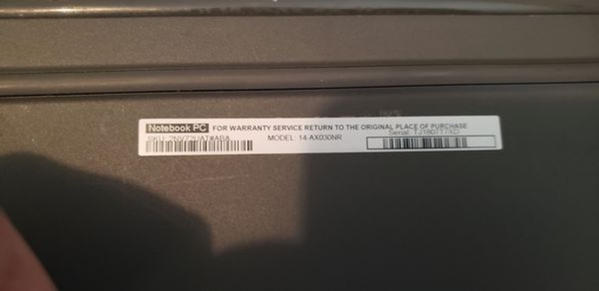 2 HP STREAM NOTEBOOK PC'S MODEL 14-AX030NR - Image 5 of 7