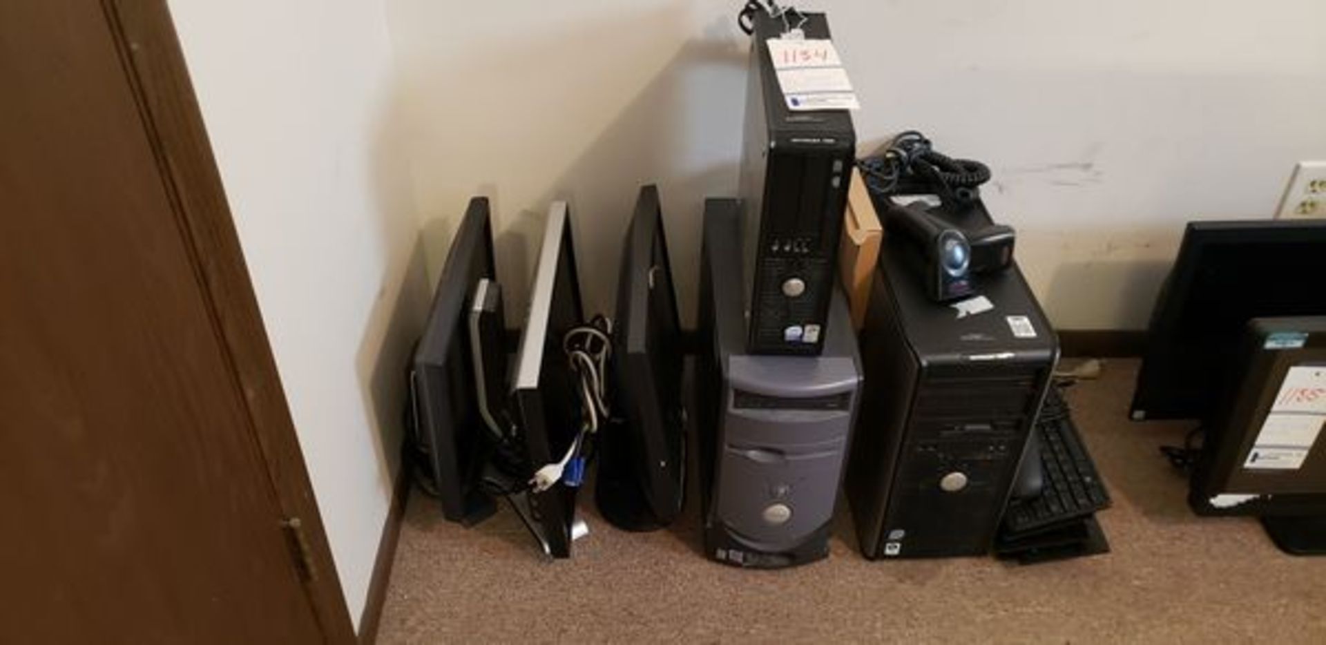 3 ASSORTED DESKTOP COMPUTERS WITH MONITORS, KEYBOARDS, MICE, AND SCANNER
