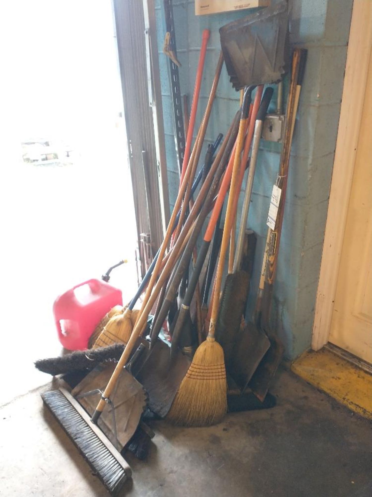 LOT OF HAND TOOLS, SHOVELS, BROOMS, ETC - Image 2 of 2