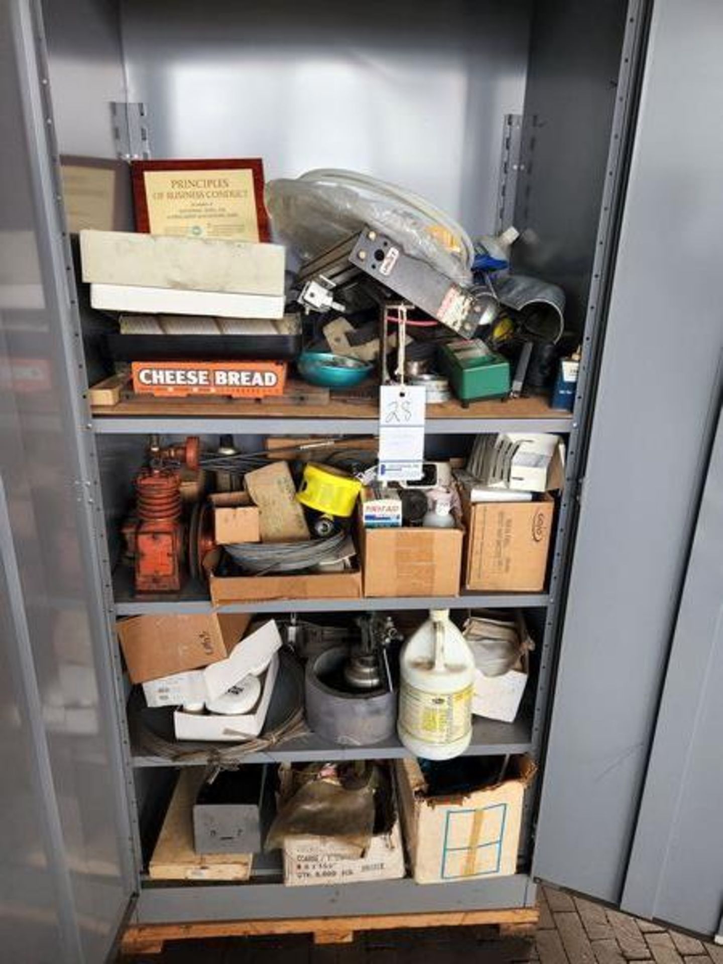 LOT OF MISCELLANEOUS IN CABINET