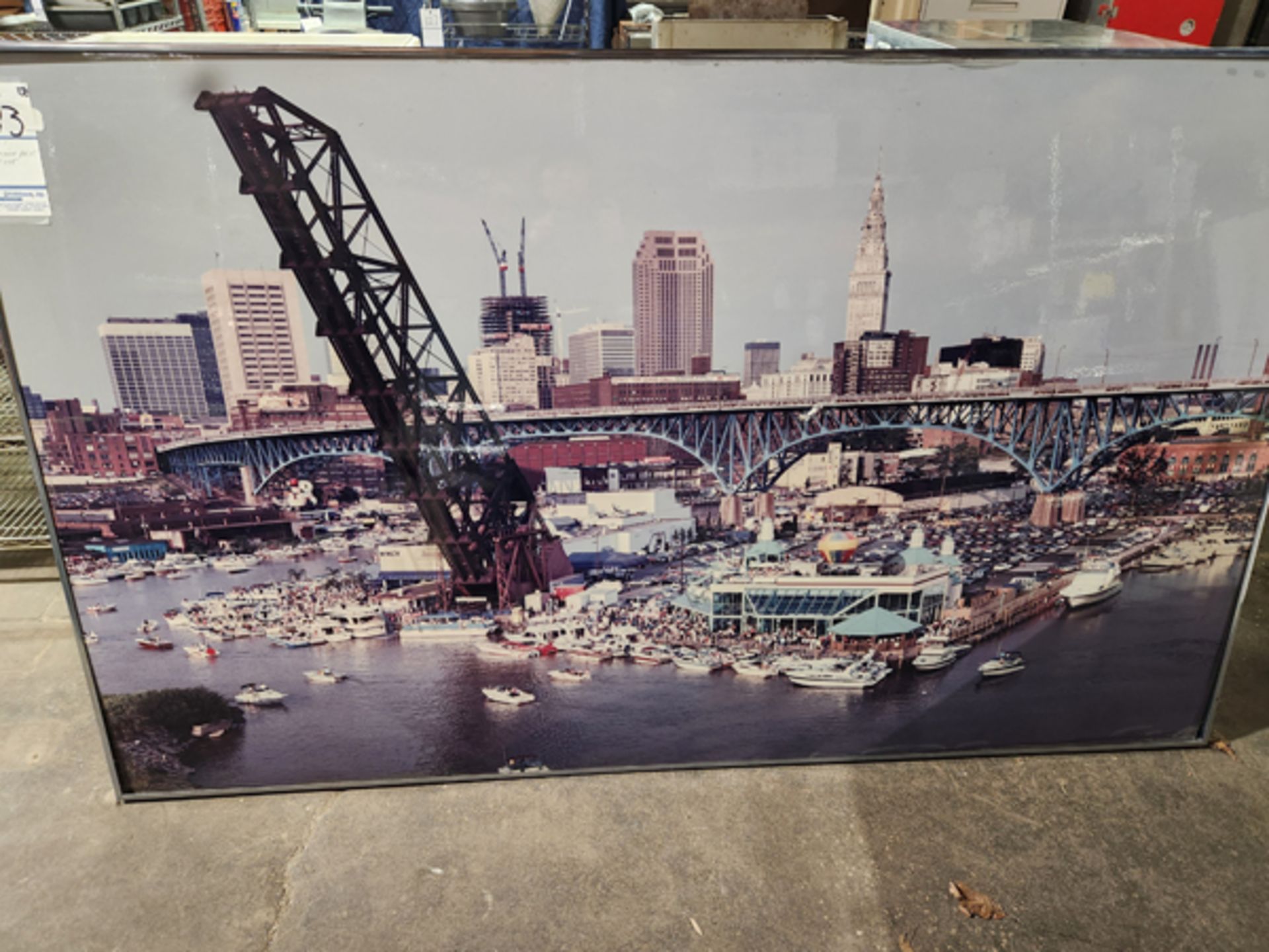 FRAMED CLEVELAND PRINT 80" X 48" - Image 2 of 3