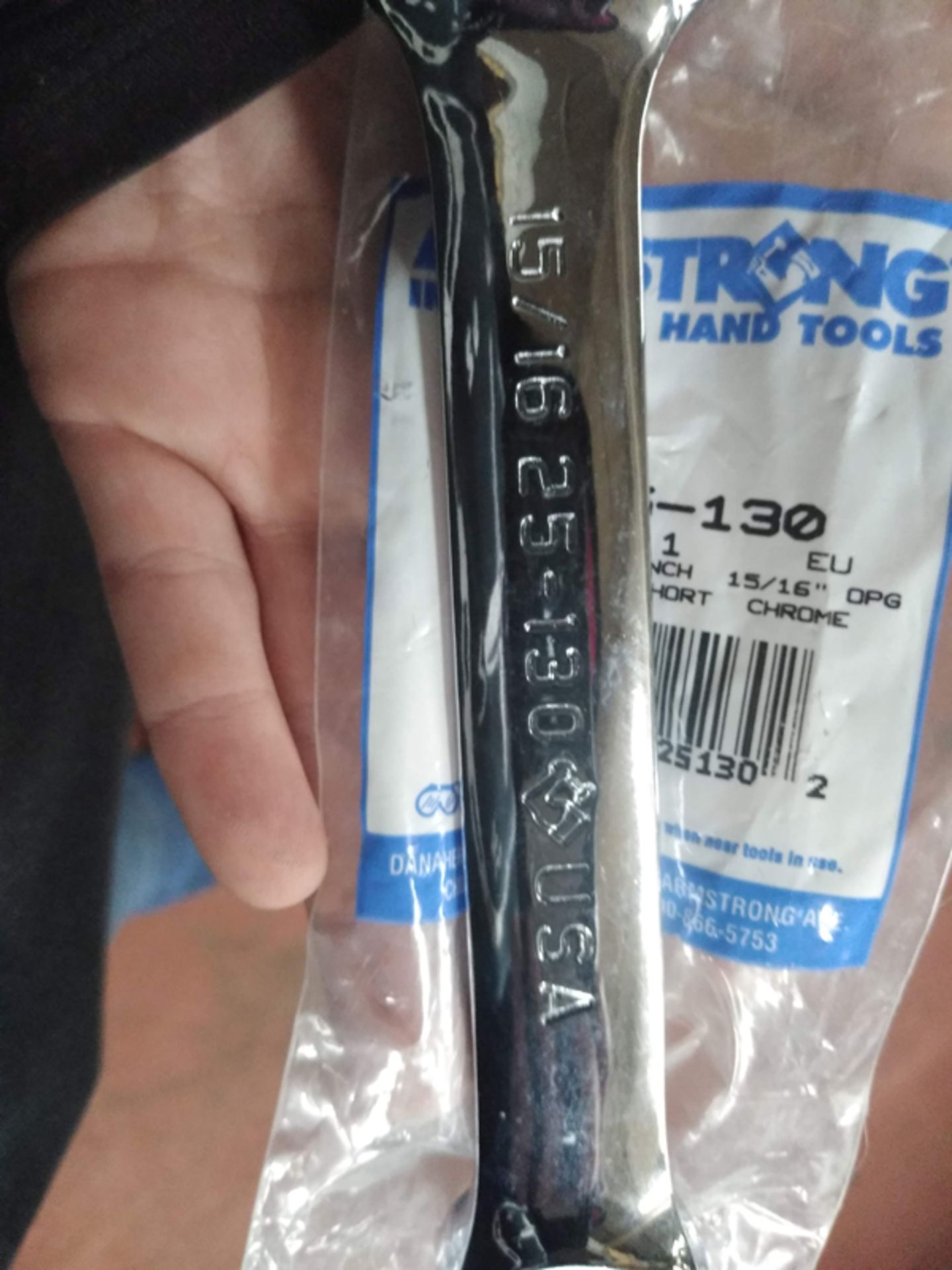 NEW SET OF ARMSTRONG COMBINATION WRENCHES 1/4" - 1" - Image 7 of 9