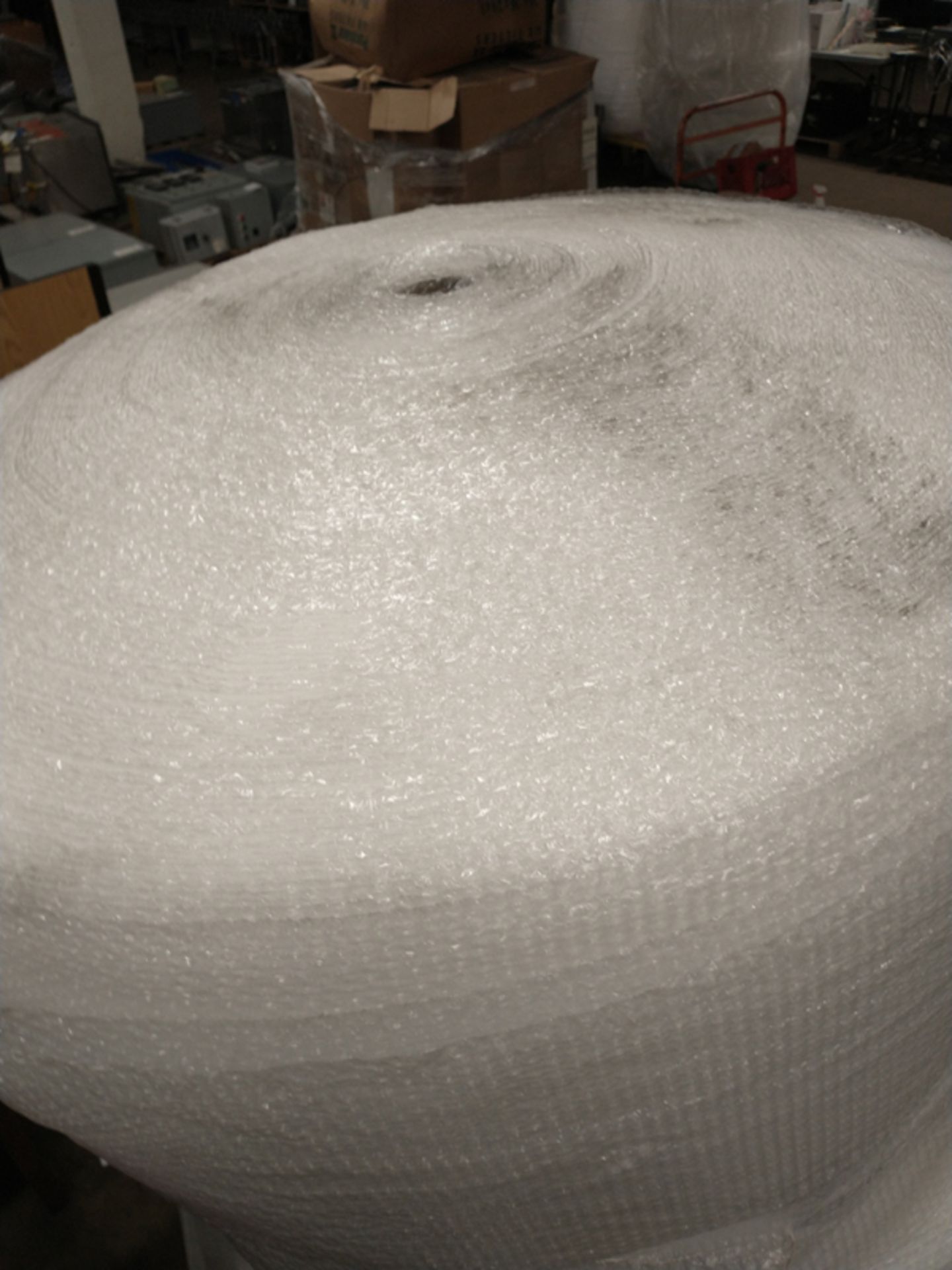 2 ROLLS OF BUBBLE WRAP -EACH ROLLS IS 750' X 12" PERFORATED - SIDES OF THE ROLL ARE DIRTY