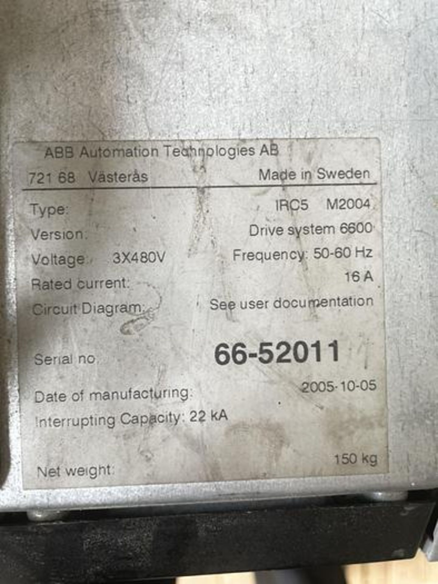 ABB IRB 6600-225/2.55 ROBOT CELL WITH 7TH & 8TH AXIS 40KG INDEXING TABLE - Image 12 of 13