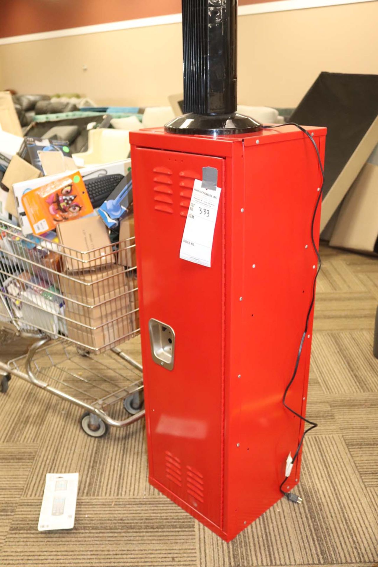 Hedge trimmers, locker unit and shopping cart full of misc. items - Image 4 of 9