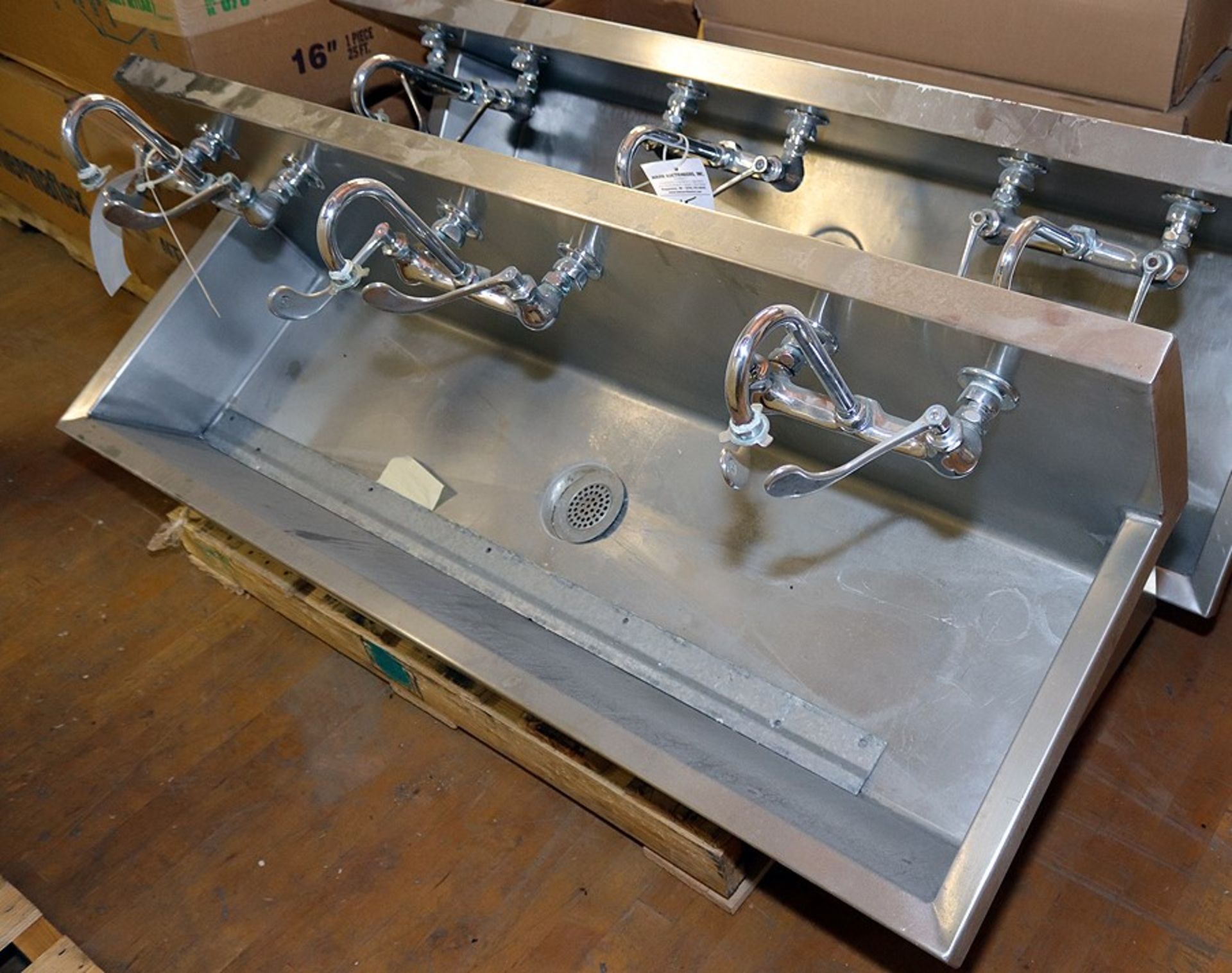 (1) Multi-Station Hand Sink, 3 faucets - Image 2 of 3