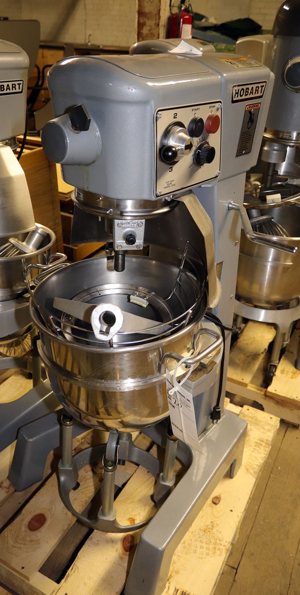 Hobart Commercial Mixer Model D300 with bowl and attachments - Image 3 of 4