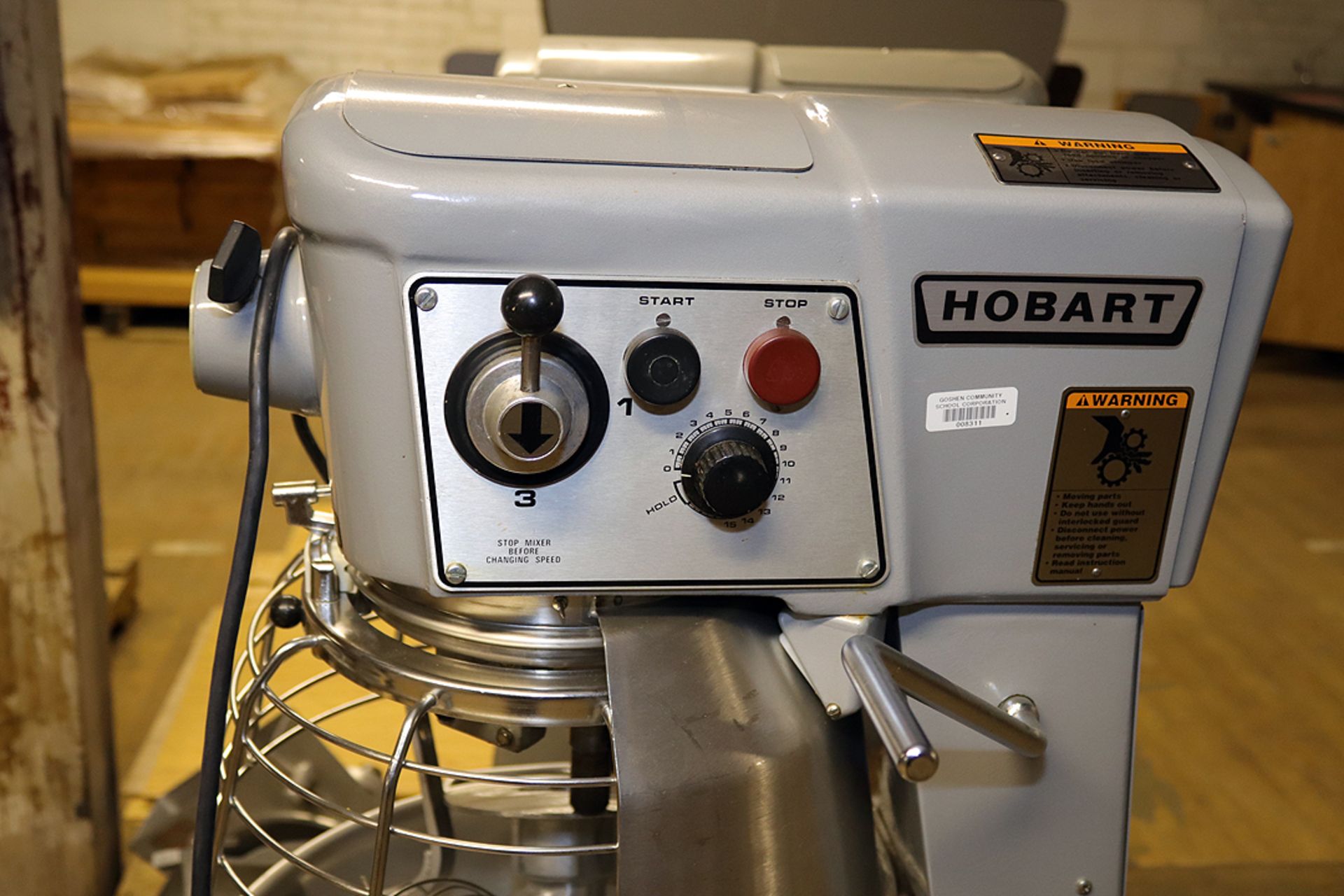 Hobart Commercial Mixer Model D3001 with bowl and attachments - Image 2 of 5