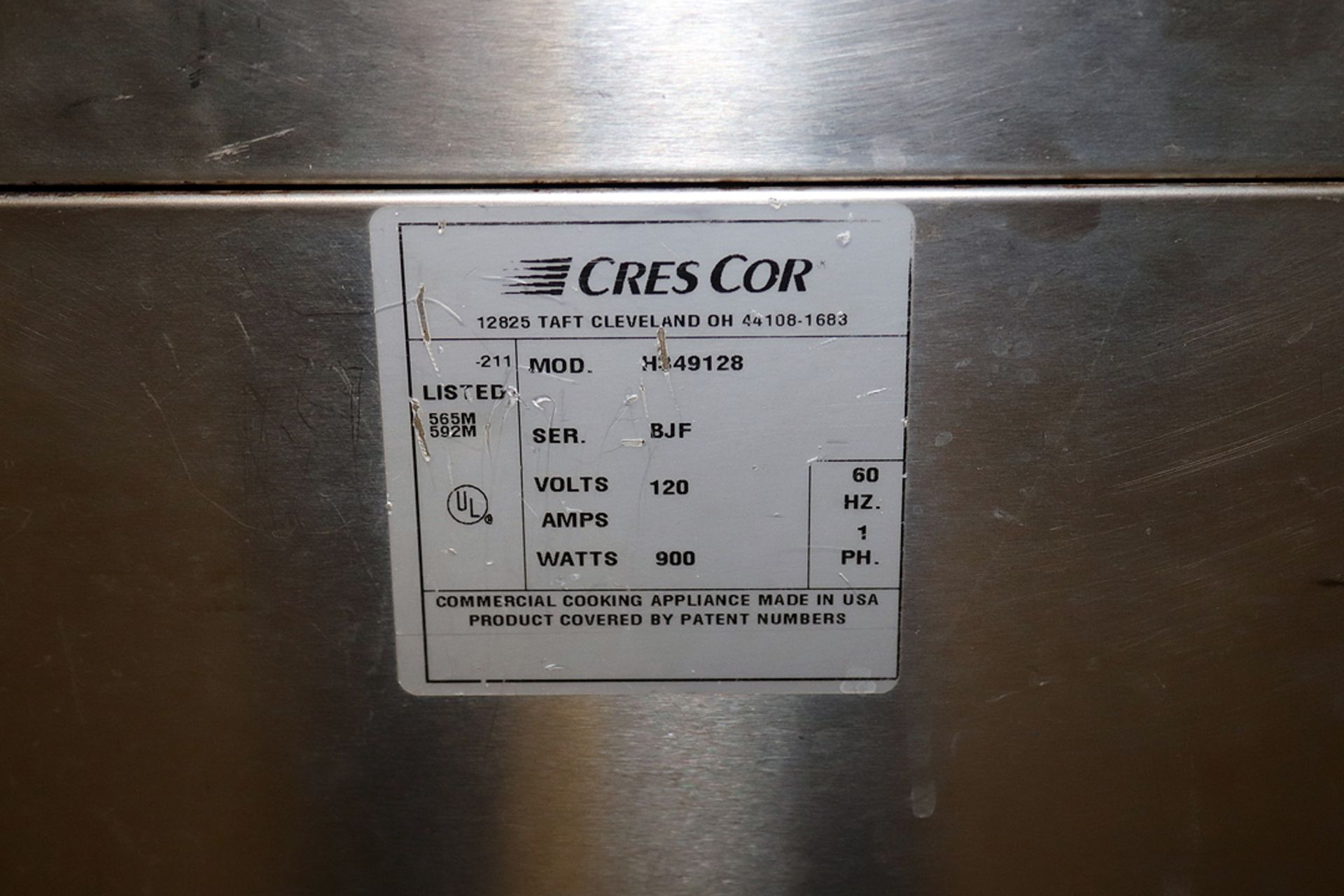 Cres Cor Warming Cabinet, Model H349128, Single door, single phase - Image 3 of 4