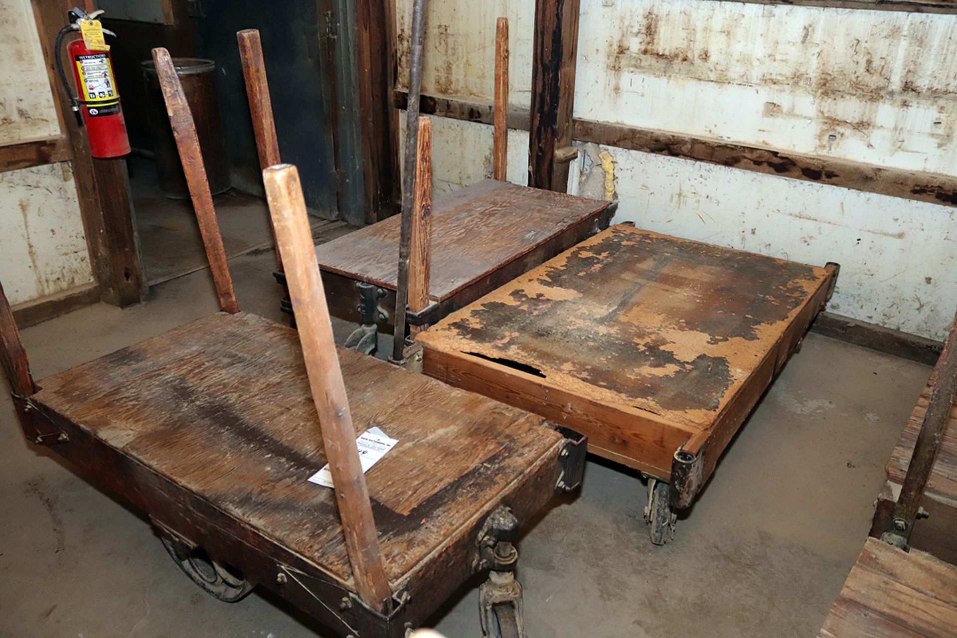 (3) Antique RR carts - Image 2 of 2