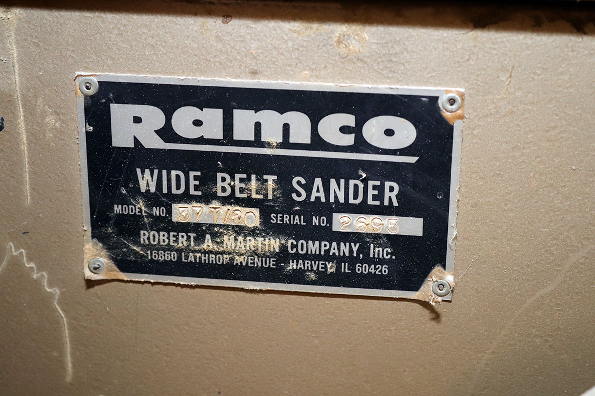 Ramco wide belt sander, model 37T 60, electronic eye is not working and 1 roller needs to be - Image 6 of 9