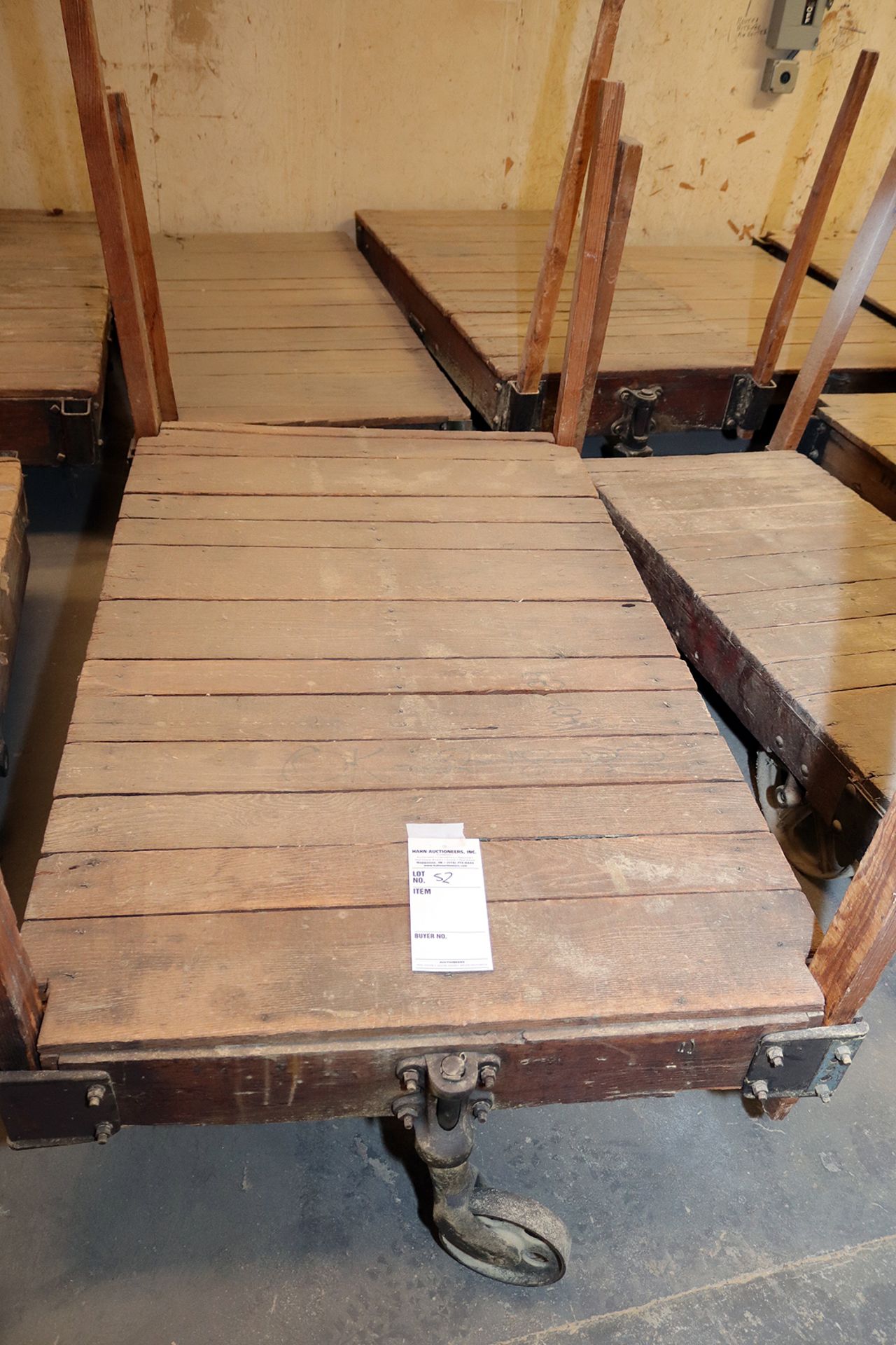 (2) Antique RR carts - Image 2 of 3