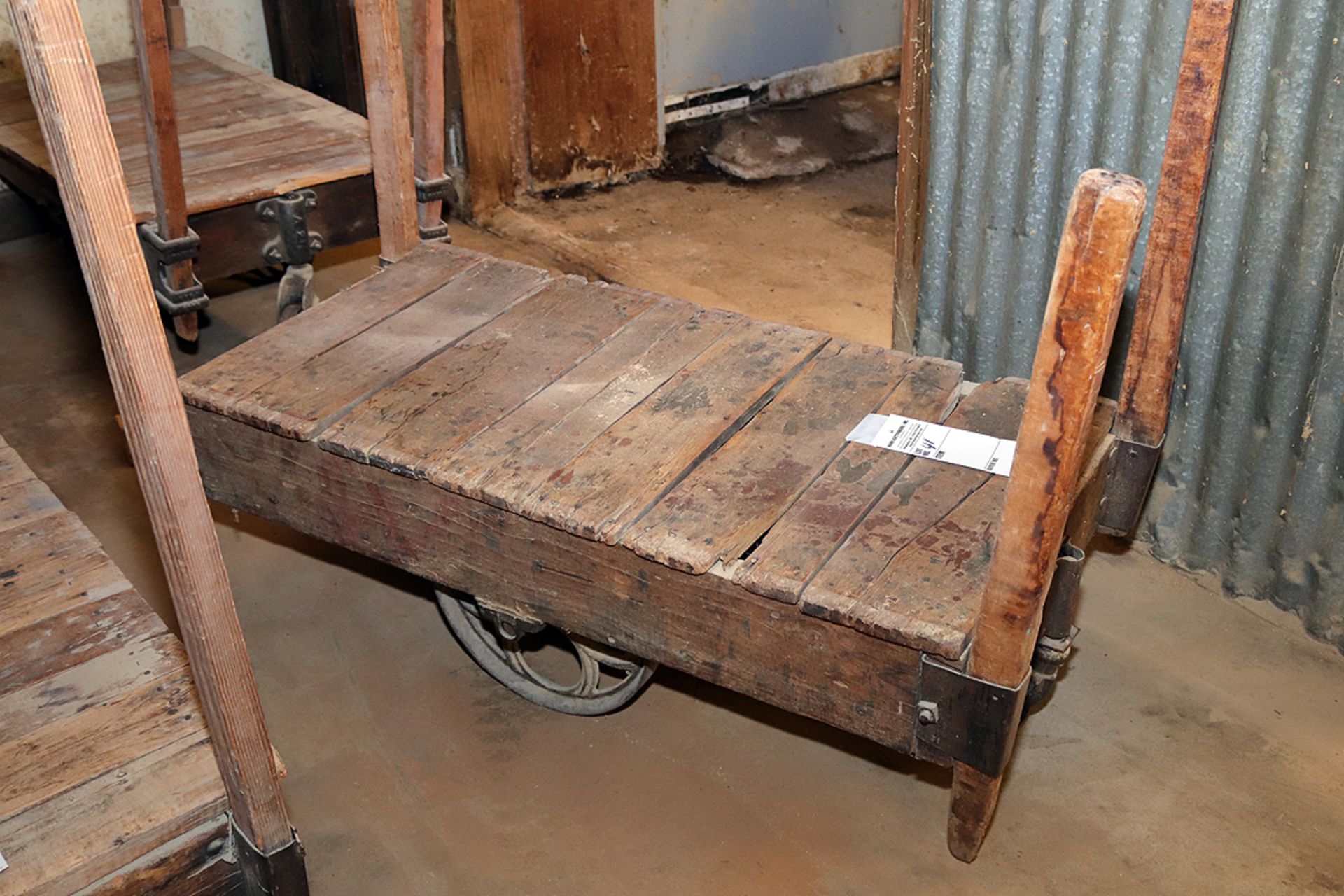 (2) Antique RR carts - Image 2 of 6