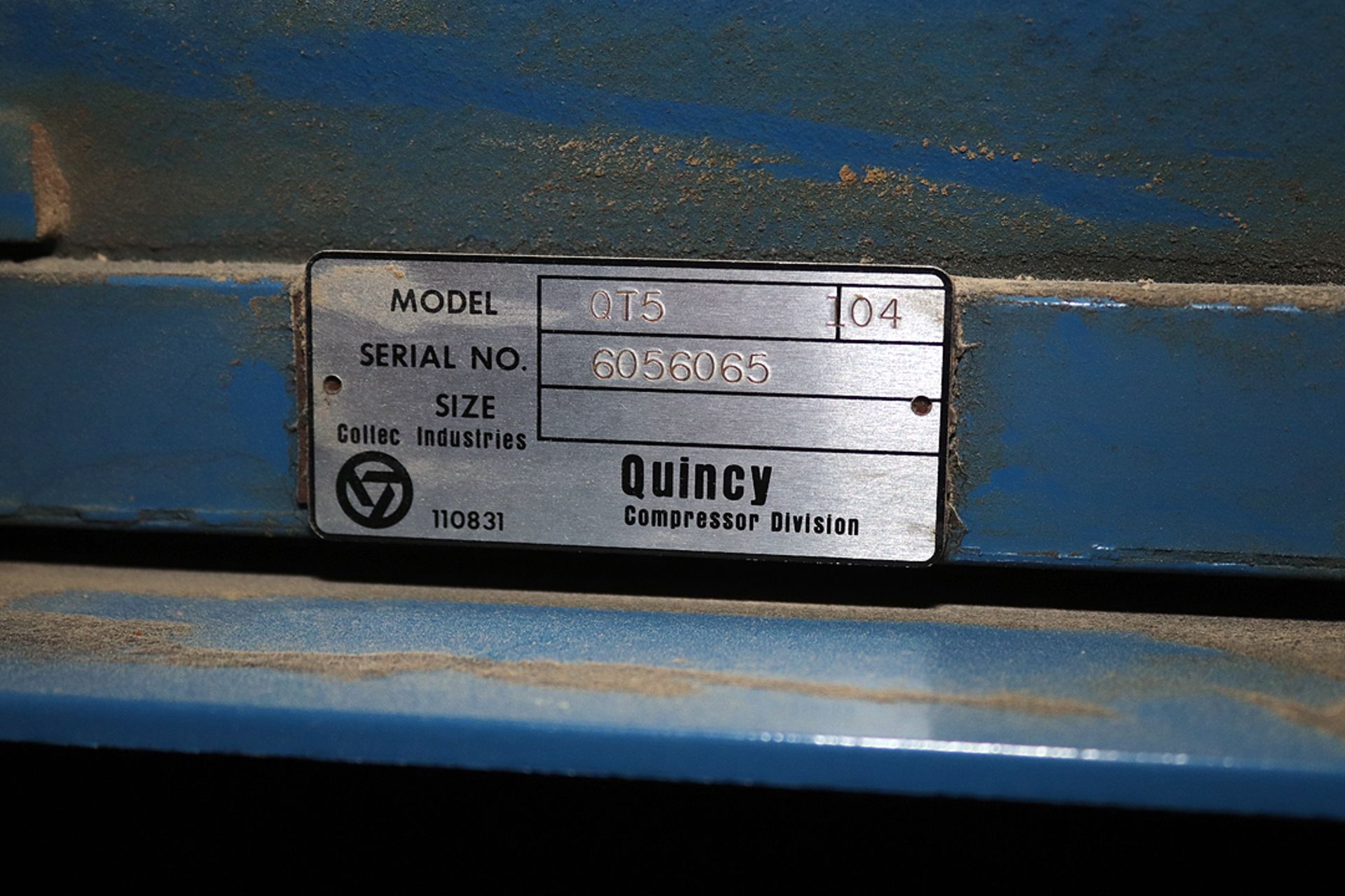 Quincy QT-5 vertical air compressor, 5 hp, 3 ph motor - Image 3 of 6