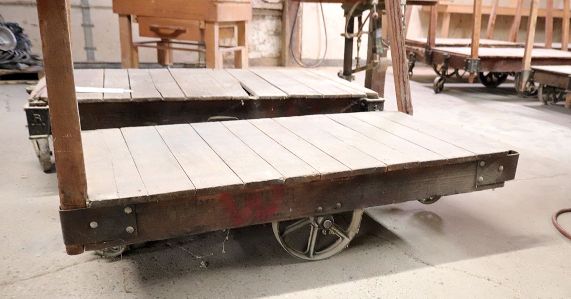 (2) Antique RR carts - Image 2 of 3