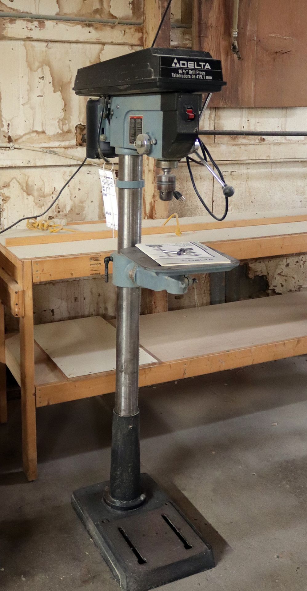 Delta 16-1/2" floor model drill press, 1 idler needs repaired