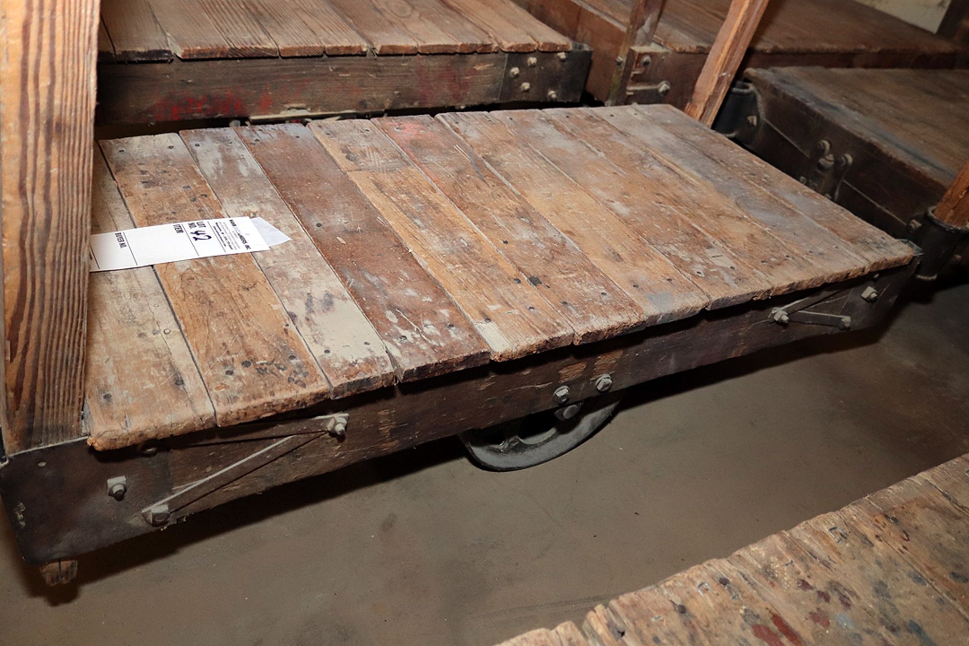 (2) Antique RR carts - Image 2 of 3