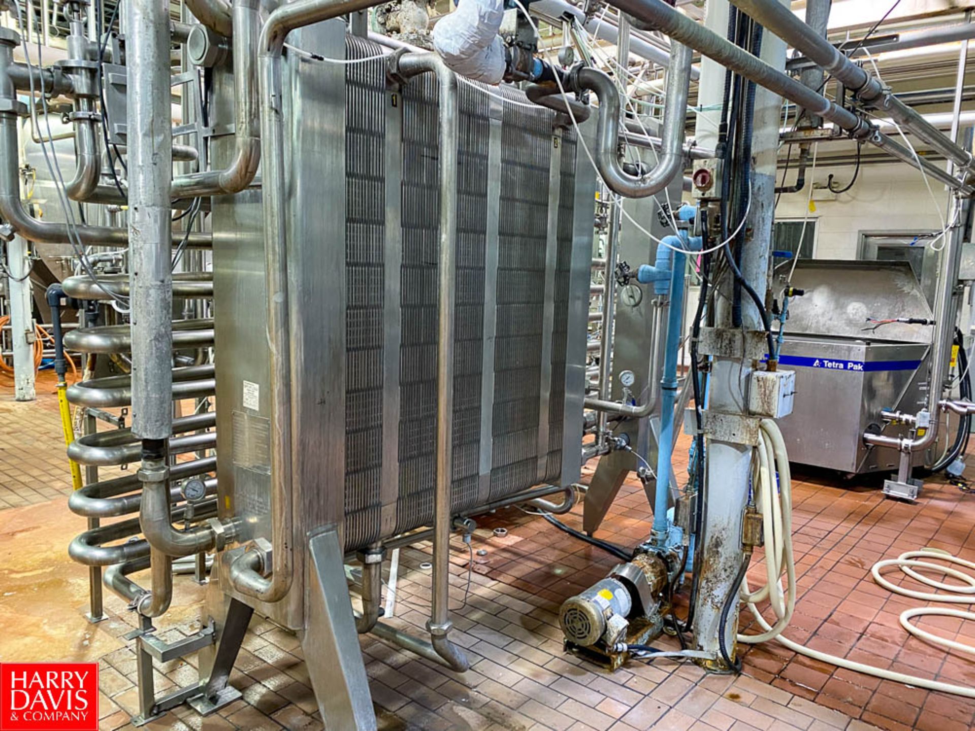 2,100 Gallon (8,000 Liter) HR Milk Pasteurizer Including: APV 4-Zone S/S Frame Plate Heat Exchanger,