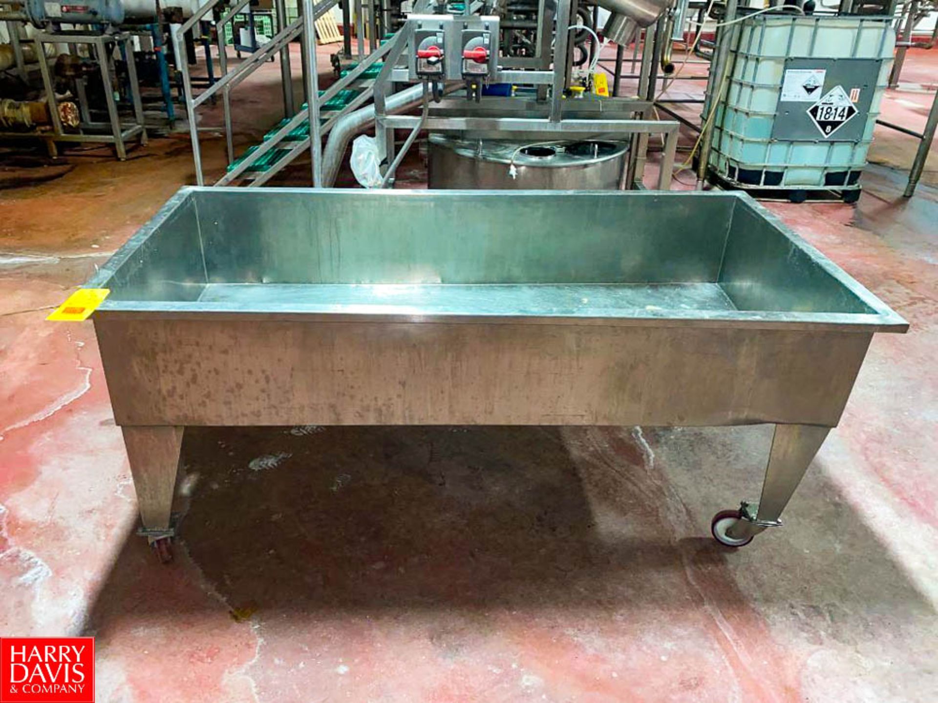 S/S Portable Trough Dimensions = 75" x 36" x 14"