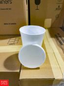 (15+) Cases 40 OZ White Cups with (10+) Cases 5"" Lids