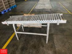 65" x 17" S/S Gravity-Fed Roller Conveyor with Spare S/S Rollers