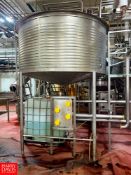 1500 Gallon Jacketed Cone-Bottom S/S Ricotta Cheese Cook Vat with Side and Cone Jackets Closed Top