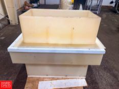 Poly Brine Bin with (3) Chambers Dimensions = 48" x 25" x 18" (Overall: 60" x 36" x 32")