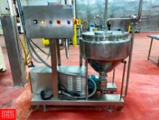 S/S Ingredient Supply System with Cone-Bottom Feed Hopper Top-Feed Positive Displacement Pump