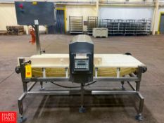 Safeline Metal Detector with 60MM x 22MM Aperture 70" x 22" Conveyor with Drive and Controls