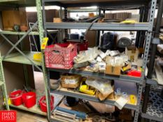 Assorted Air Cylinders, Control Valve and Pullies, with Shelf - Rigging Fee: $250
