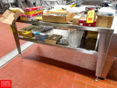 30" x 72" S/S Table, with Under Shelf - Rigging Fee: $25